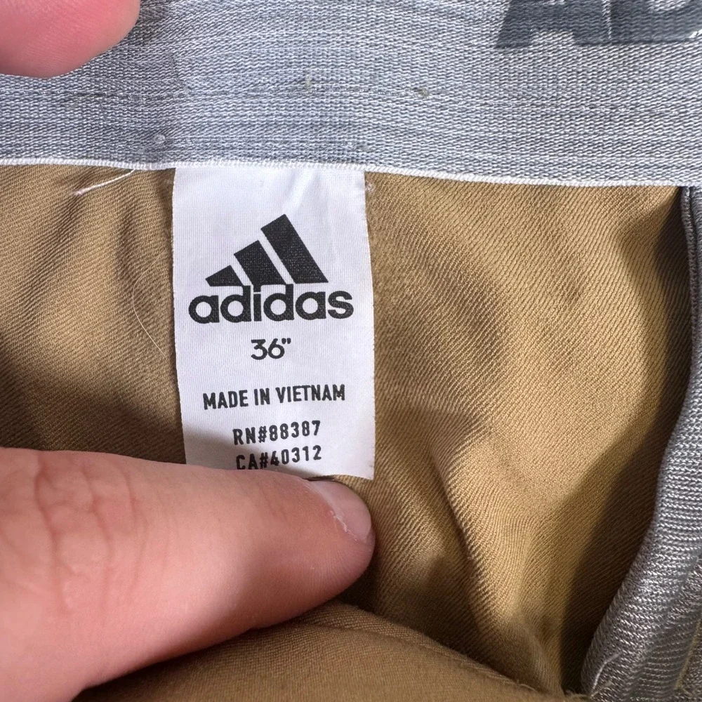Adidas Ultimate 365 Golf Pants Performance‎ Khaki Trousers Mens Size 36